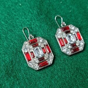 Vtg Rhinestone Earrings